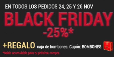 Black Friday Florclick - 25% descuento flores online - Regalo bombones