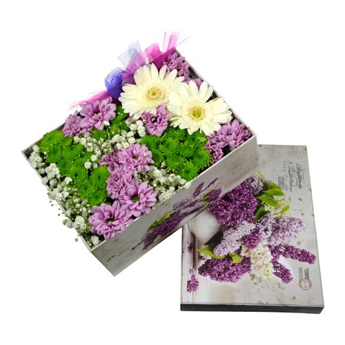 Caja regalo Flores tonos pastel